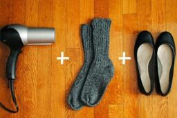 راه حل ساده برای کفش های تنگ! + عکس