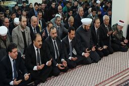 حضور اسد در مراسم ولادت پیامبر + تصاویر