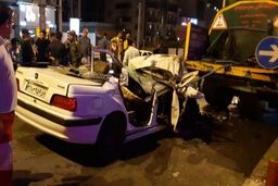تصادف مرگبار پرشیا با تانکر آب شهرداری در گرگان