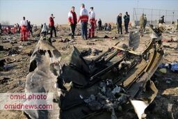 محل سقوط هواپیمای اوکراینی با حضور خانواده جان باختگان گلباران شد