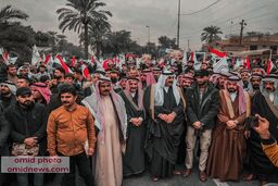 تجمع میلیونی مردم عراق در مراسم دومین سالگرد شهادت فرماندهان مقاومت