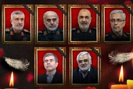  تشییع پیکر مطهر فرماندهان شهید تجاوز وحشیانه رژیم صهیونیستی شنبه در تهران 