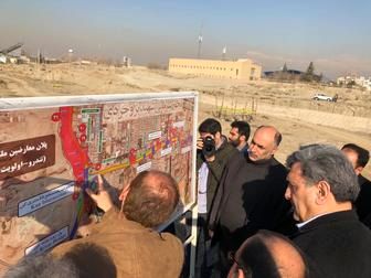 بازدید شهردار تهران از پروژه تونل زیرگذر استاد معین-آزادی 