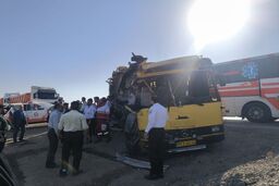  تصادف ‌خونین اتوبوس حامل دانشجویان در جاده سمنان 