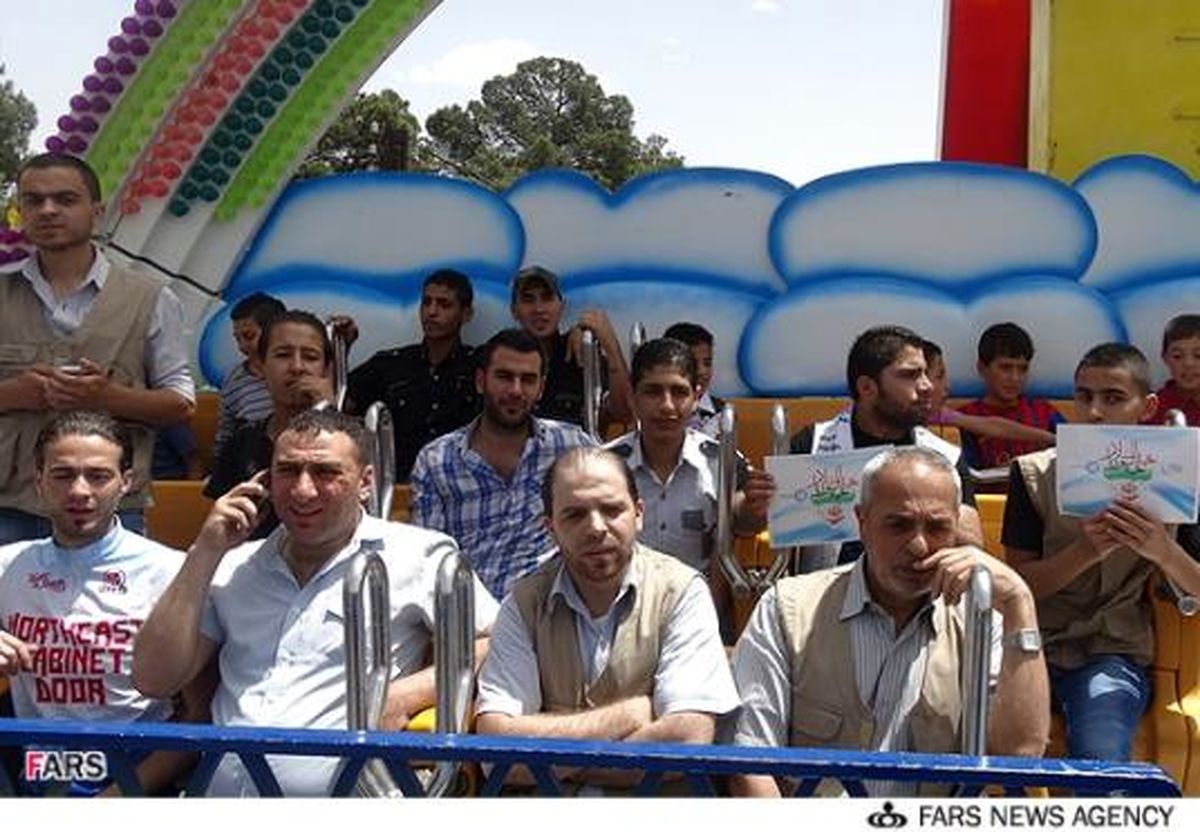 زائران صلح و کودکان فلسطین در شهربازی